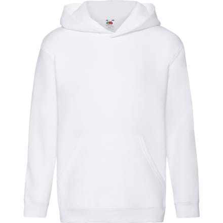 Fruit of the Loom Sweatshirt met capuchon voor kinderen/Kinderen (Wit)