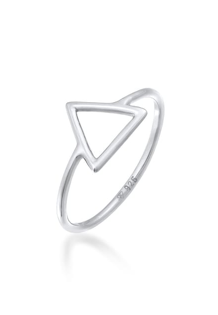 Elli - Ring - Dames Driehoek Geo Trend Filigraan in 925 Sterling Zilver - Dames