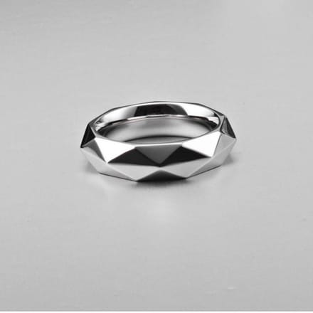 Titanium Stalen Diamanten Ring voor Mannen Niche Koude Persoonlijkheid Trendy Modeaccessoires Trendy Mensen gray