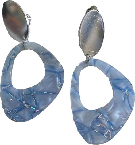 Petra's Sieradenwereld - Clipoorbel hanger blauw (364)