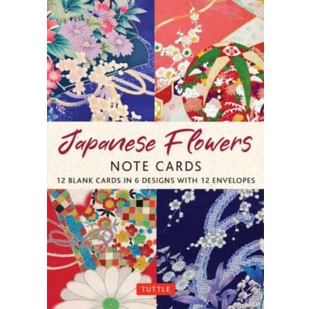 Japanese Flowers, 12 Note Cards: 12 Blank Cards In 6 Lovely Designs (2 Each) With 12 Patterned - Tuttle Studio