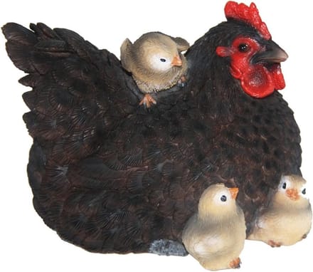 Esschert Design Kip Met Kuikens 15,2 X 12,3 Cm Polyresin