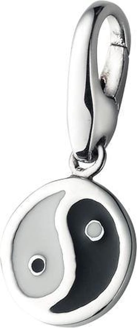 Bedel | charm | sterling zilver | ying-yang | karabijn | hanger