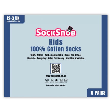 6-Pak Kinderen 100% Katoenen Ademend Sokken