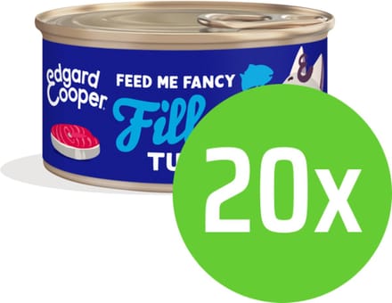 Edgard & Cooper Kattenvoer Fillets Tonijn 70 gram - 20 blikjes