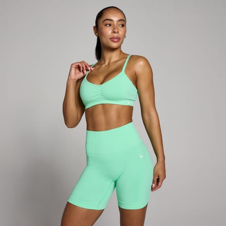MP Dames Tempo Naadloze Ruched Front Sport-BH - Mintgroen - XXL