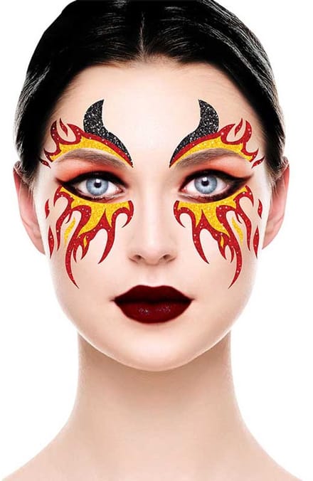 Fiestas Guirca - Gezicht decoratie - Fire Glitter