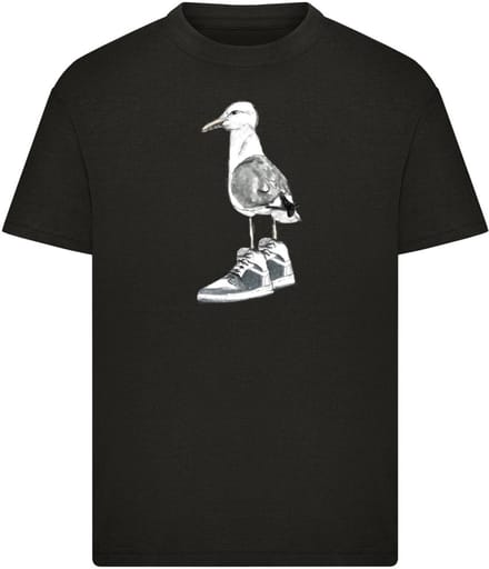 Mister Tee - The Seagull Sneakers Kinder Tshirt - Kids 146/152 - Zwart