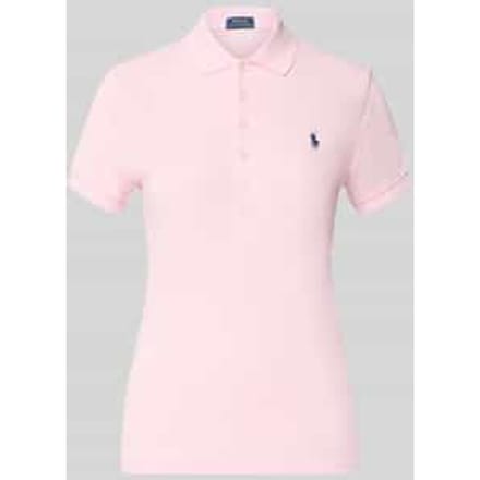slim fit poloshirt van katoenmix