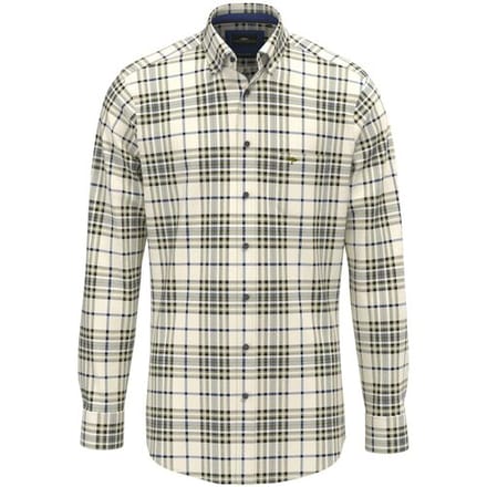 Fynch-Hatton Overhemd Herringbone Check Button-Down Moss / male