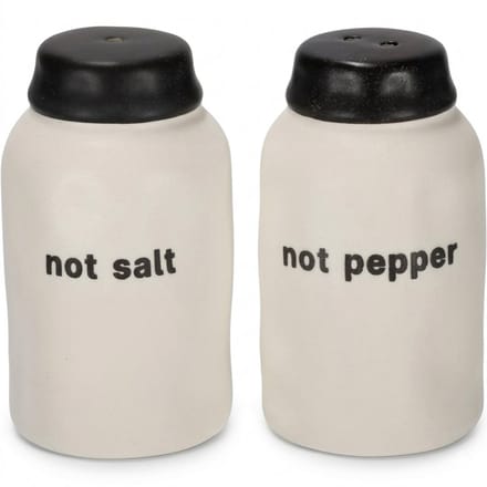 Jens Living - Peper-en zoutvat - 'Not Salt/Not Pepper' - zwart/wit