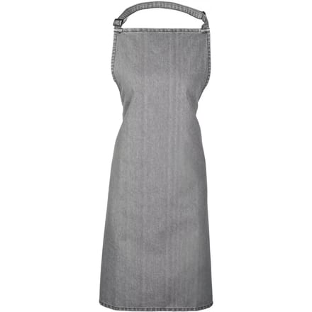 Schort/Tuniek/Werkblouse Unisex One Size Premier Grey Denim 65% Polyester, 35% Katoen