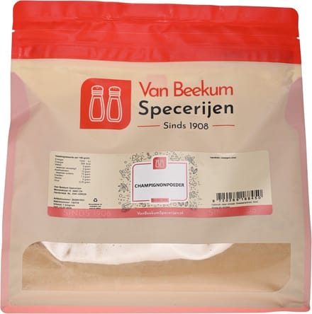 Van Beekum Specerijen - Champignonpoeder - 1 KG (hersluitbare stazak)