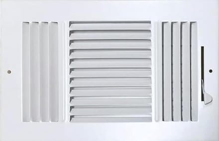 3-Weg Gestempeld Gezicht Stalen Plafond/zijwand Luchttoevoerregister 10"x6"