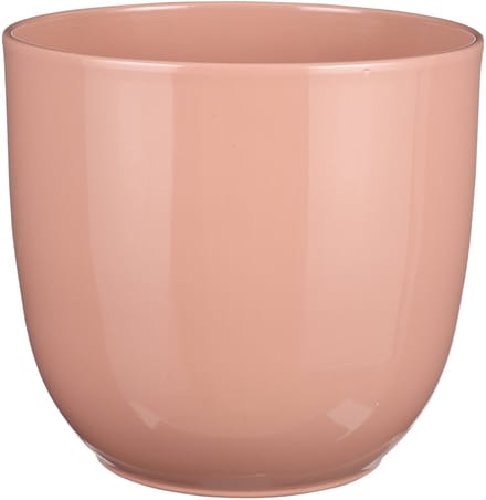 Mica Decorations Plantenpot/bloempot Tusca - Lichtroze - keramiek - glans - D25/H23 cm