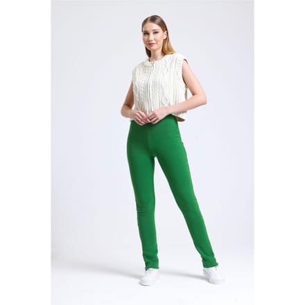 Hoge Taille Zip Slit Sweatpants Trouserbroek