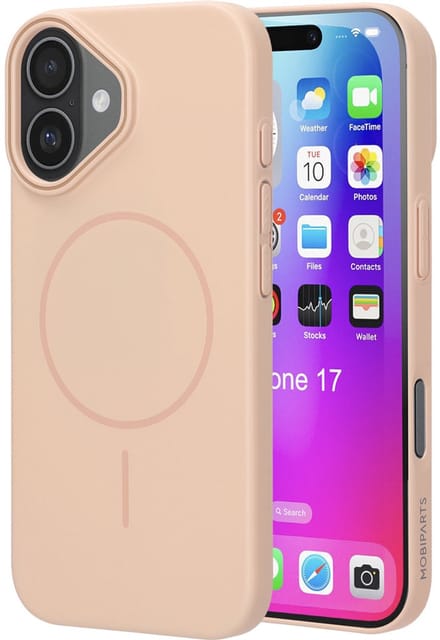 Mobiparts Slim Line Case geschikt voor Apple iPhone 17 - MagSafe Dune Sand