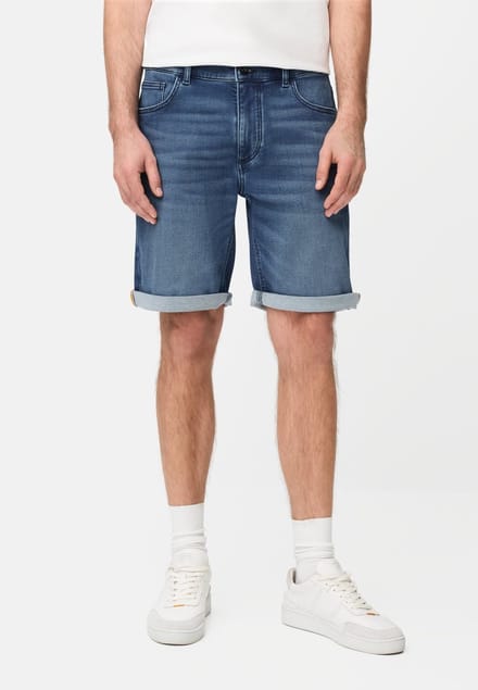 camel active fleXXXactive® Jeans shorts van katoenmix - Maat - Indigoblauwmenswear-40IN