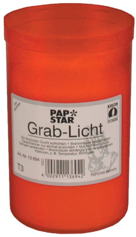 PAPSTAR graflicht T3, diameter: 64 mm, rood