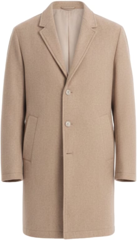 OMBRE Jas - Lange Mouw - Knopen - Gemeleerd Beige XL