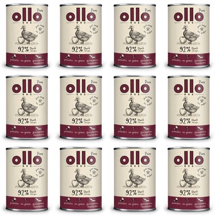 Ollo Pure - Natvoer voor Honden - Eend met Appel - 12x850g