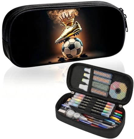 Dailygoods- Pennenetui Grote Opbergruimte - Multifunctioneel - Voetbaletui - Etui Jongens - Polyester - Spatwaterdicht