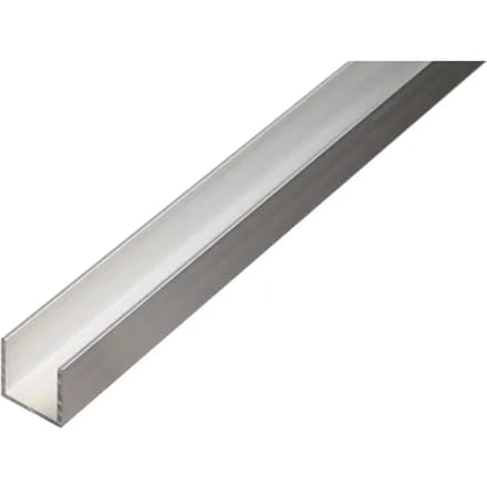 U-profiel aluminium brute – 15x15x15x1,5 mm – lengte 100 cm