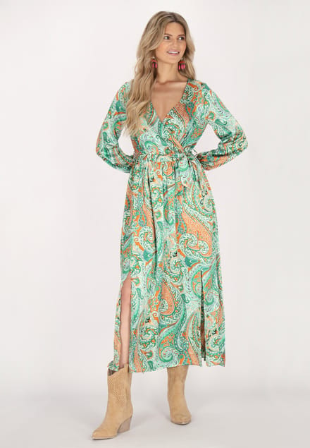 usha jurk Dames Groen Veelkleurig