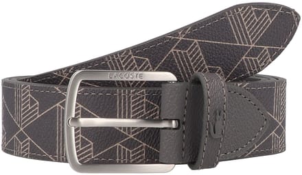 LACOSTE Riem The Blend 35 Monogram Print W90 Mono Castlerock String Grijs