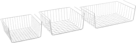 Metaltex - Set van 3 - Babatex Hangmand - 30-40-50 cm - Wit - Organizer voor keuken - kledingkast