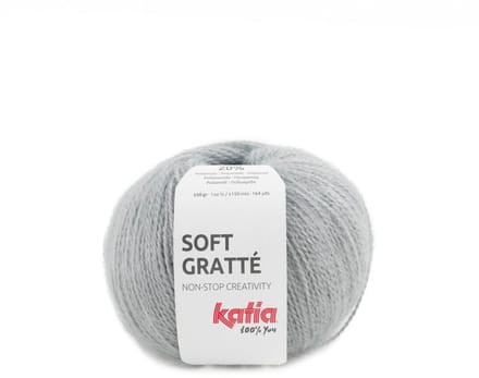 Katia Soft Gratté - 64 parelmoergrijs - Mohair-Look Acryl Garen