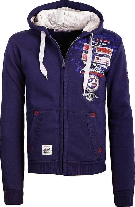 Geographical Norway Vest Capuchon Blauw Gotham - S