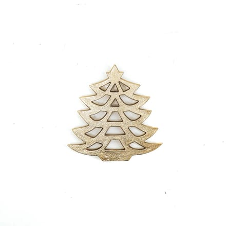 Housevitamin- Onderzetter - Kerstboom - Messing - Goud - 20x19x1.5 cm