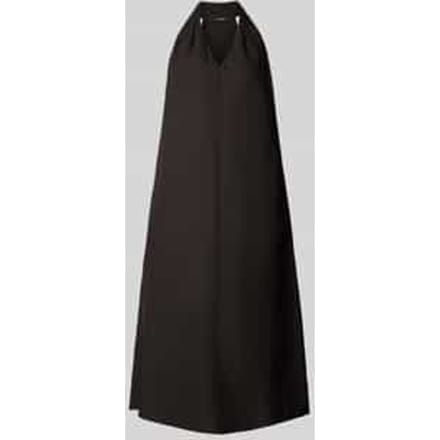 midi-jurk van viscosemix met halter model 'Qudia'