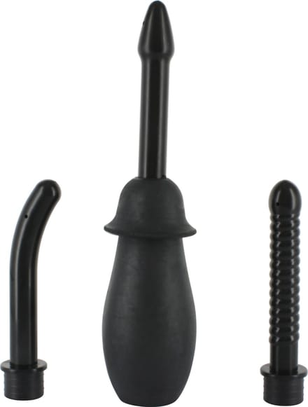 Seven Creations - Anale Douche - Kit Met 3 Opzetstukken - Zwart