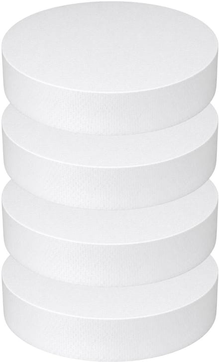 Piepschuim vormen - cirkel - 4x - D30 x 4 cm - styropor hobby / DIY vorm - basis knutselfiguren