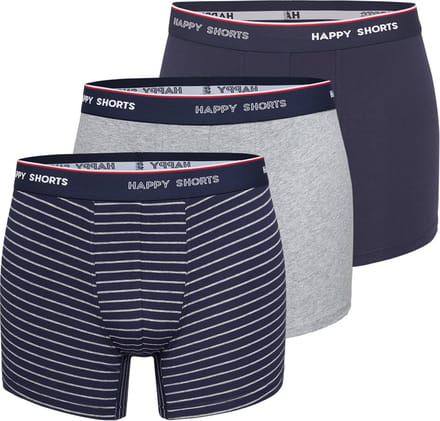Happy Shorts 3-Pack Boxershorts Heren Maritim Gestreept - Maat XXL