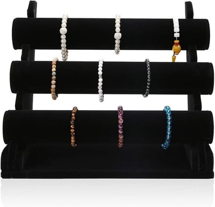 Sieradenhouder Display - Armbanden Organizer - Sieraden Presenteren - Verstelbaar Ontwerp - 32 cm Hoog - Zwart