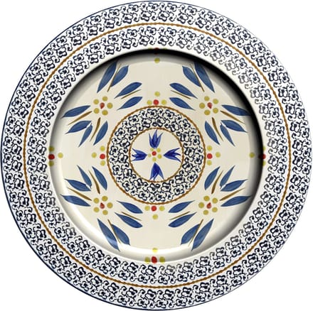 Lavandoux - Onderbord - Ø33 cm - Metaal - Old World Blue - Set van 2