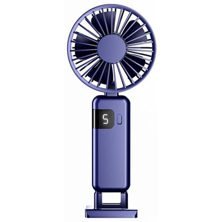 Mini Elektrische Ventilator Draagbaar Huis Opvouwbaar Handheld Hand Stil Ventilator Digitale Display Multifunctionele Gesp Draagbare Airconditioner