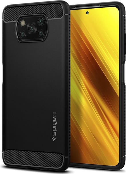 Spigen Rugged Armor Xiaomi Poco X3 / X3 Pro Hoesje Back Cover Zwart