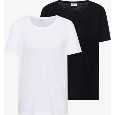 Basic Shirt met ronde hals in een 2-pack