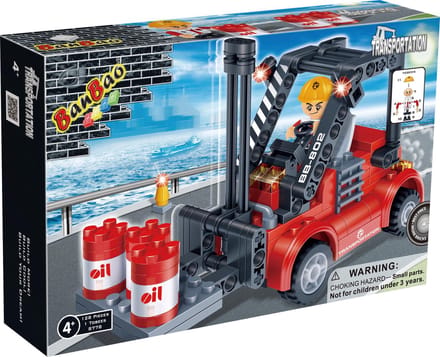 Banbao Bouwpakket Transportation Heftruck 128-delig