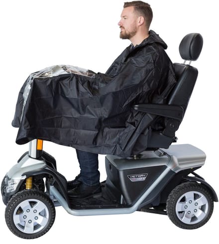 Zorgtrader - Scootmobiel regenponcho - Zwart