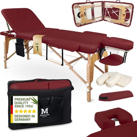 Professionele inklapbare massagetafel - Mobiel met verstelbare hoogte en ergonomische ondersteuning