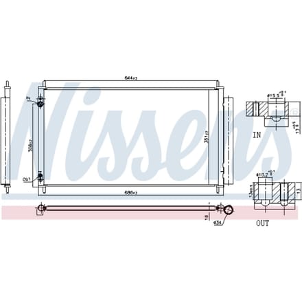 Condensator, airconditioning NISSENS 940845