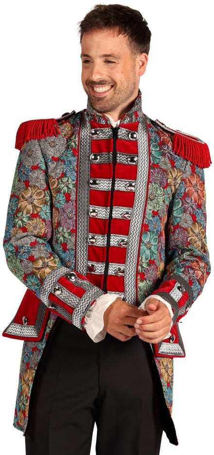 Carnaval guard heren jas gebloemd
