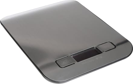 5Five Digitale keukenweegschaal - zwart - RVS - 17 x 13 x 2 cm - Elektrisch