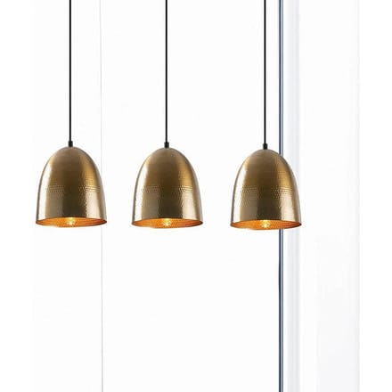 Opviq Hanglamp Tattoo 6172, goud antiek, metaal, 3-lamps lang