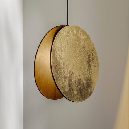 Nowodvorski Lighting Hanglamp Wheel van fineerhout, goud